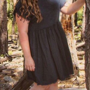 Urban Renewal Navy Blue Flowy Dress